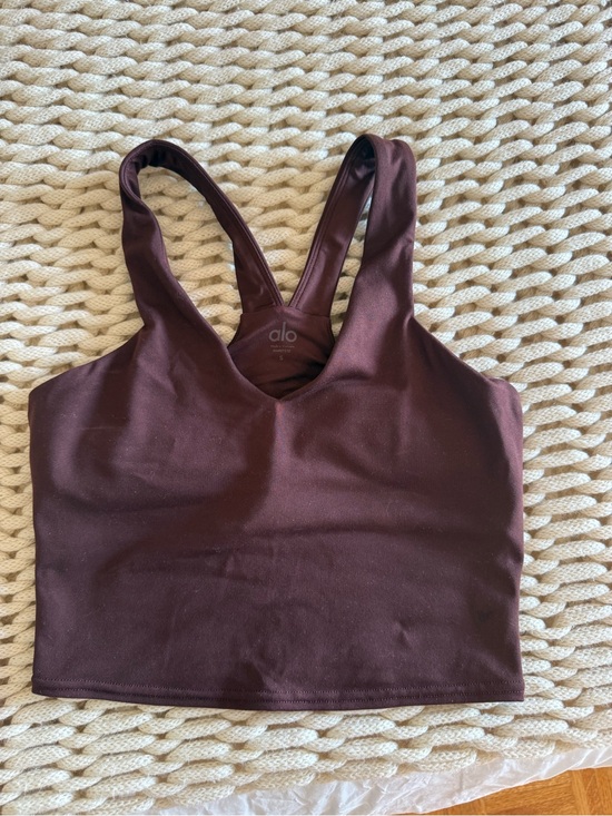 ALO Yoga Tops - Alo Airbrush Real Bra Tank Top in Bergundy